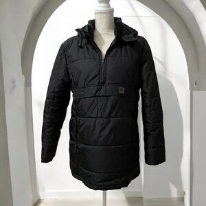 Kenneth Cole Men's Black Quarter Zip Pull Over Quilted Jacket  Large‎